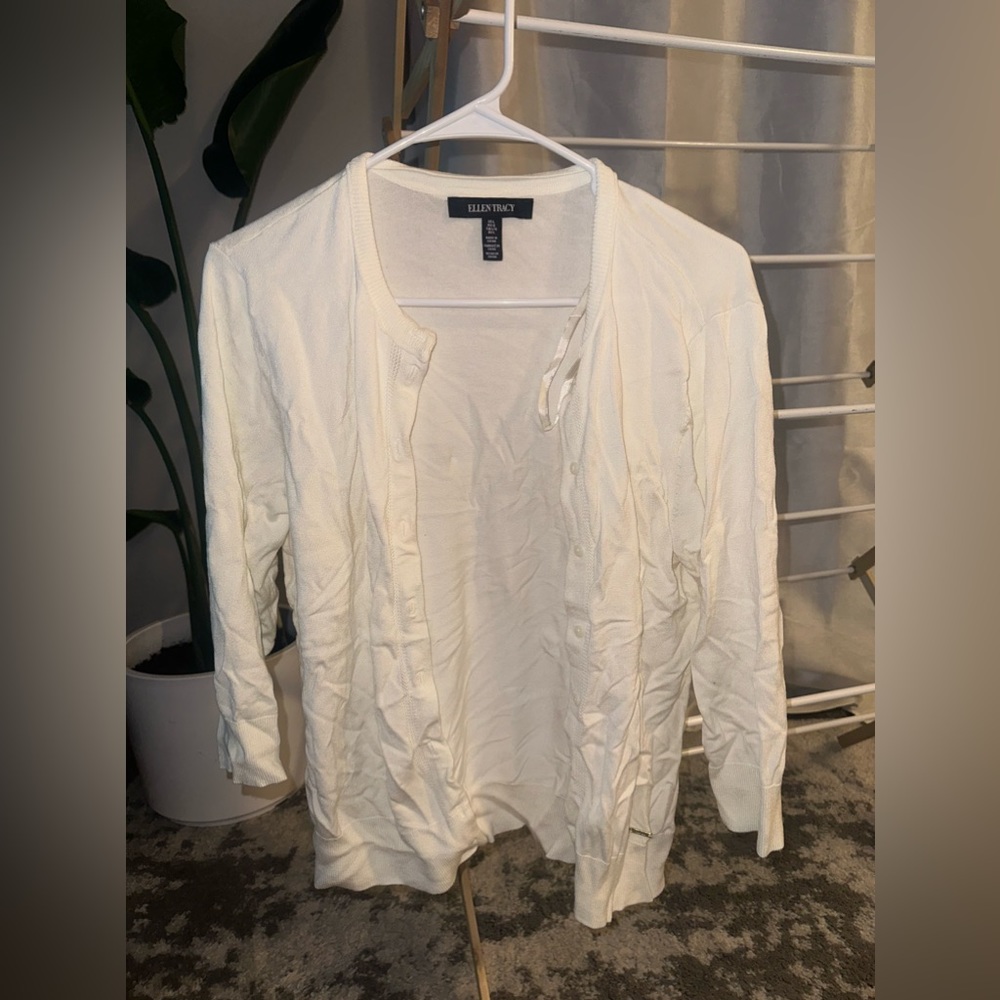 ellen tracy button up cardigan